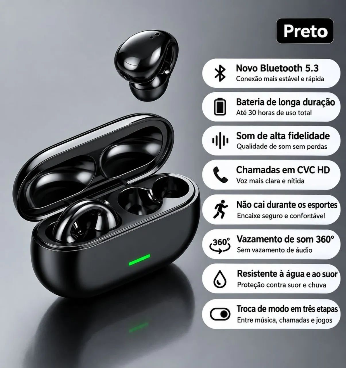 Fones de ouvido bluetooth  - Foto 4