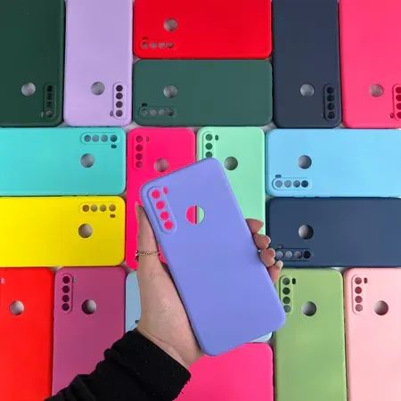 Capinha Para Xiaomi Redmi Note 8 / Capa Case Silicone Colorida Aveludada Forrada (CF26)