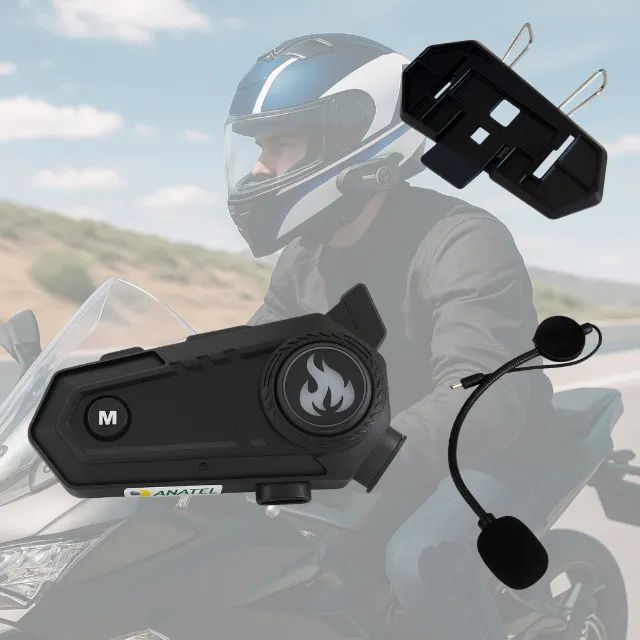 Fone Bluetooth para Capacete Moto Tomate MT-C002 IPX6 - Foto 3