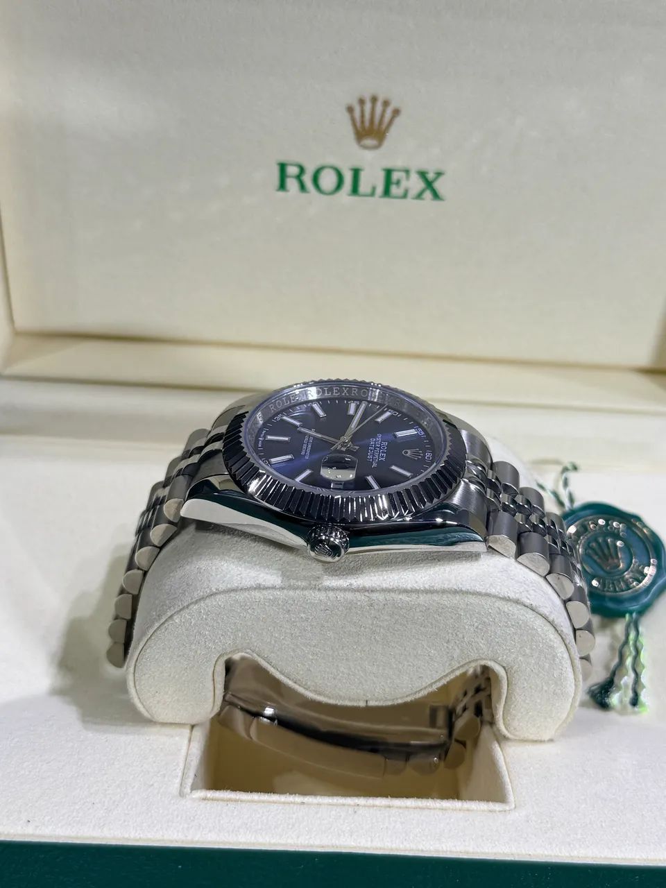 PREMIUM AAA  relogio ROLEX DATEJUST AZUL - Foto 3