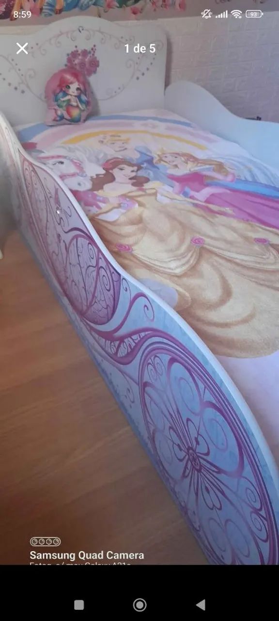 Cama infantil carruagem princesas - Foto 2