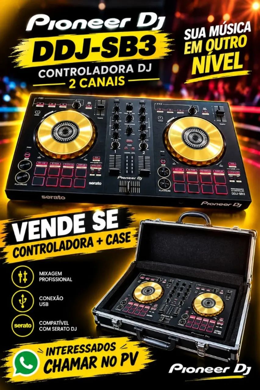 Controladora Ddj SB3 + case 
