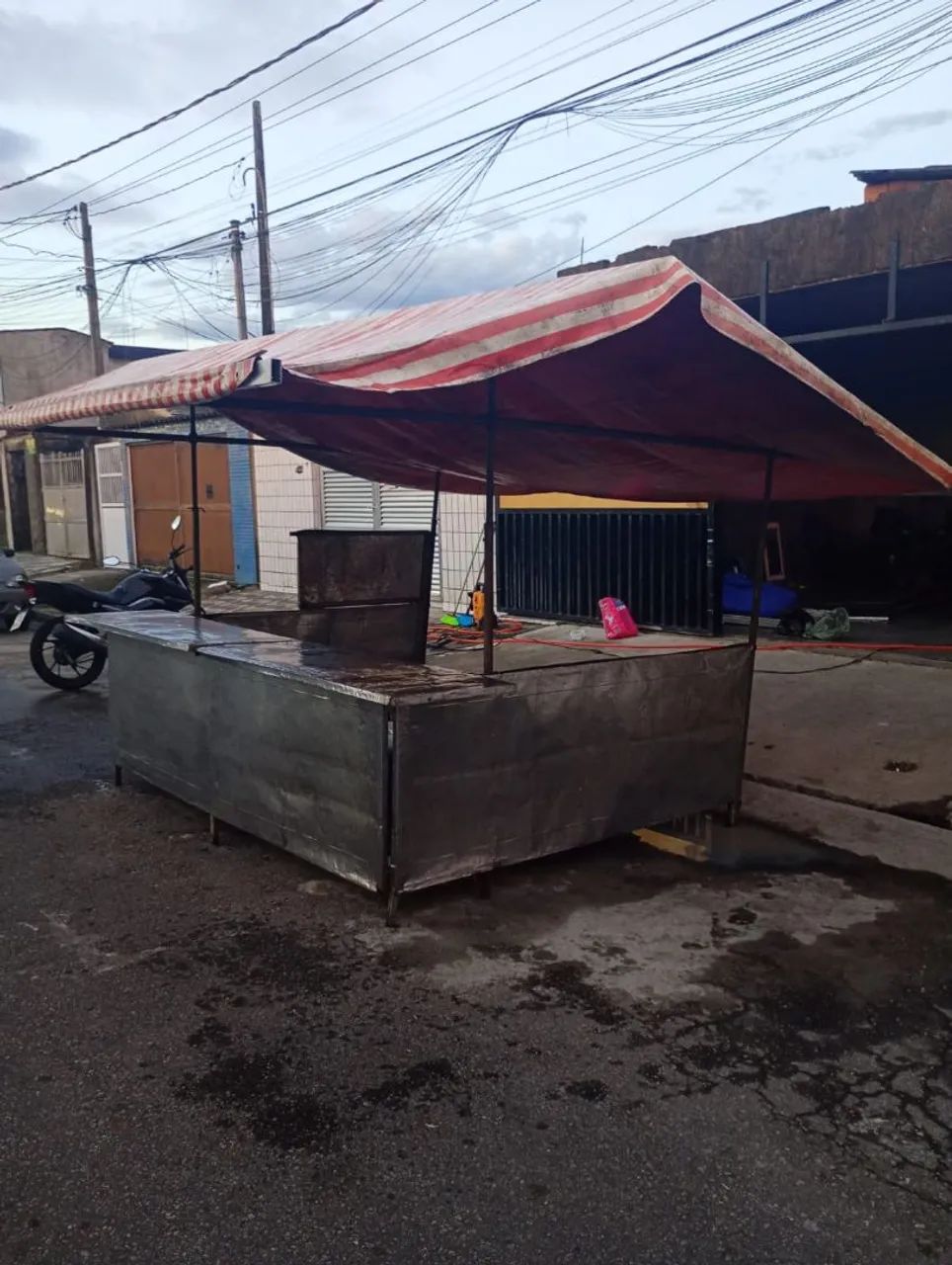 Barraca de feira, aço inox inoxidável, com lona e ferros - Foto 2
