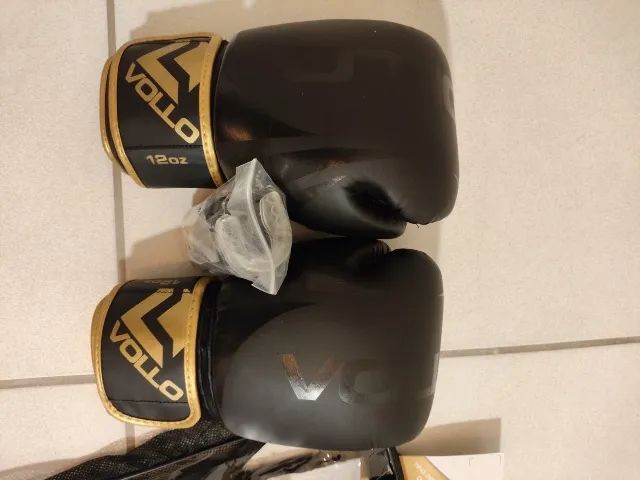 Kit luva Boxe/Muay thai Vollo 12oz - Foto 2