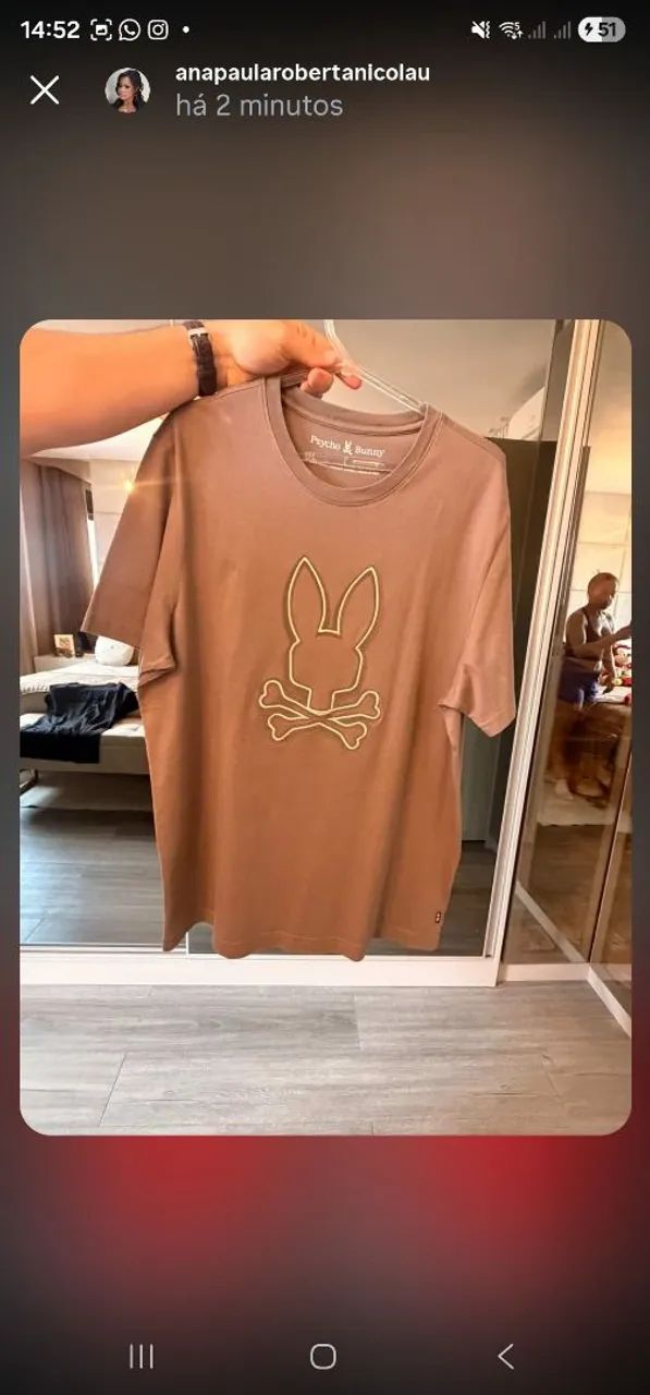 Camisa de Malha Psycho Bunny Marrom