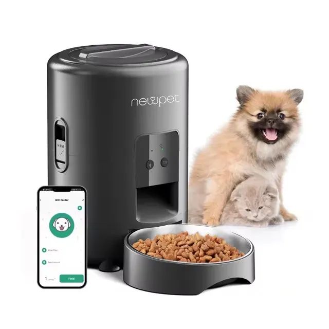 Alimentador Inteligente Comedouro Automático Pet Aplicativo Newpet 2 Litros - Foto 2