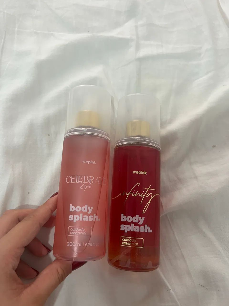 We pink body splash  