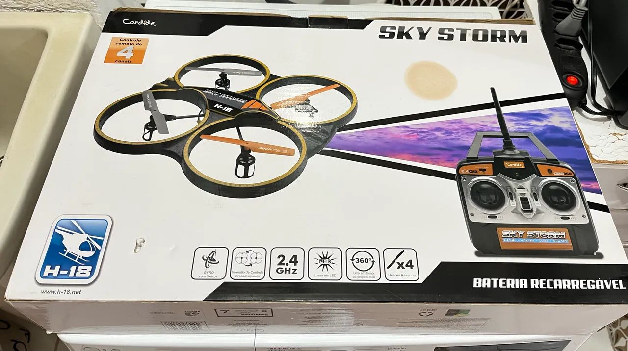 Drone Candide Sky Storm H-18 - Completo + Caixa + Manual - Foto 2