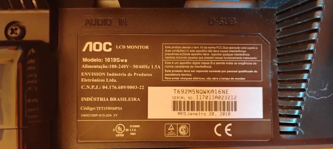 Monitor AOC 15,6 com linhas no display - Foto 5