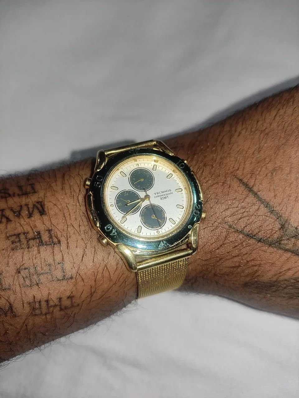 Technos Cronógrafo Dourado raro  - Foto 2