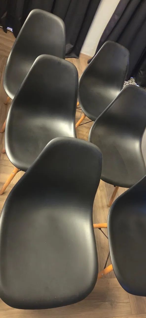Kit 6 Cadeiras Eames Eiffel Pretas - Foto 3