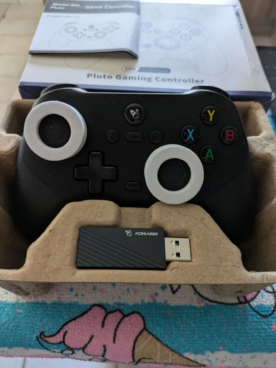 Controle Ace Gamer, Pluto Gaming Controller, PC/iOS/Android, Black! - Foto 2