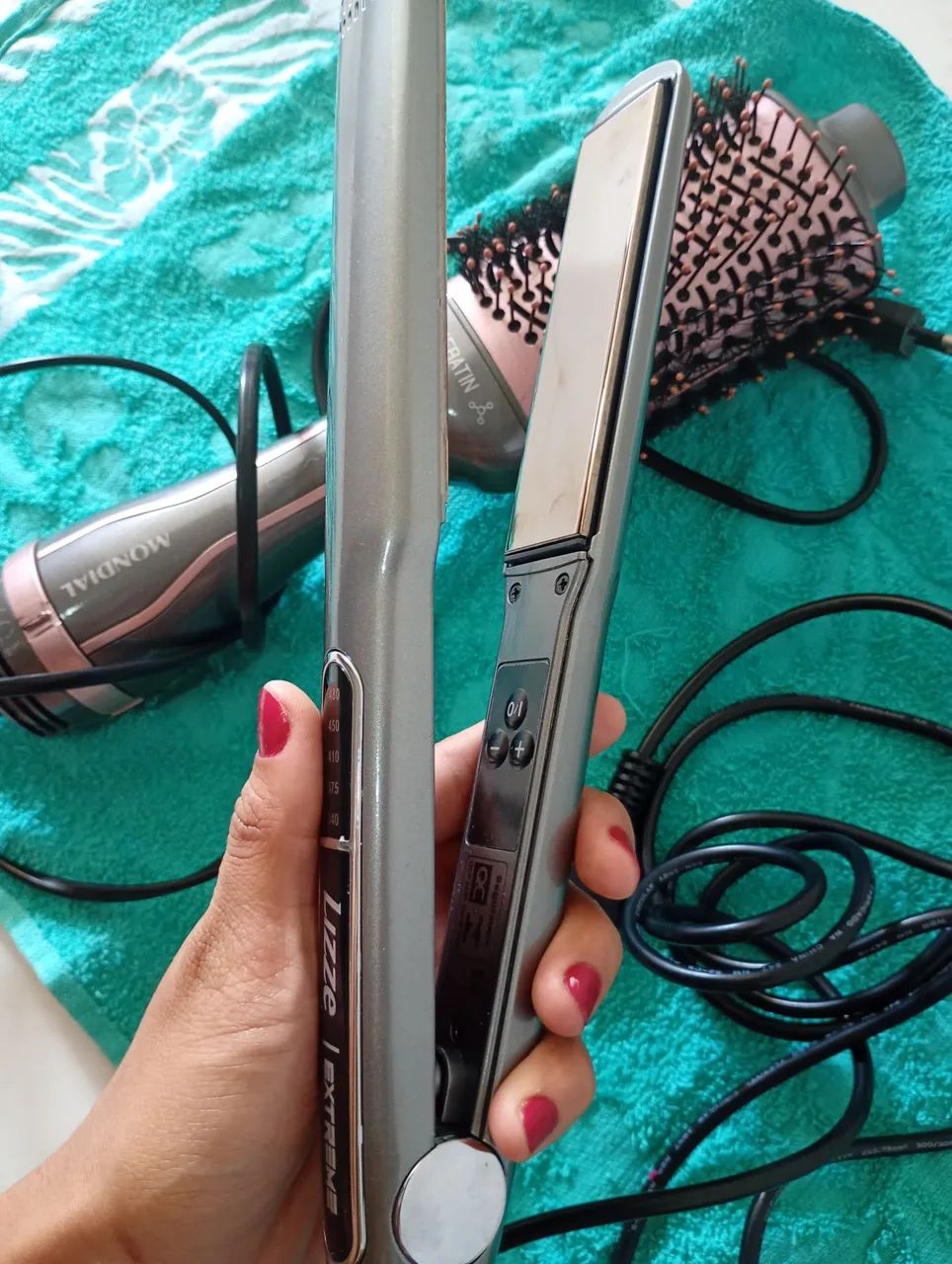 Prancha lizz extreme original usei apenas duas vezes, escova secadora mundial pouco usada - Foto 2