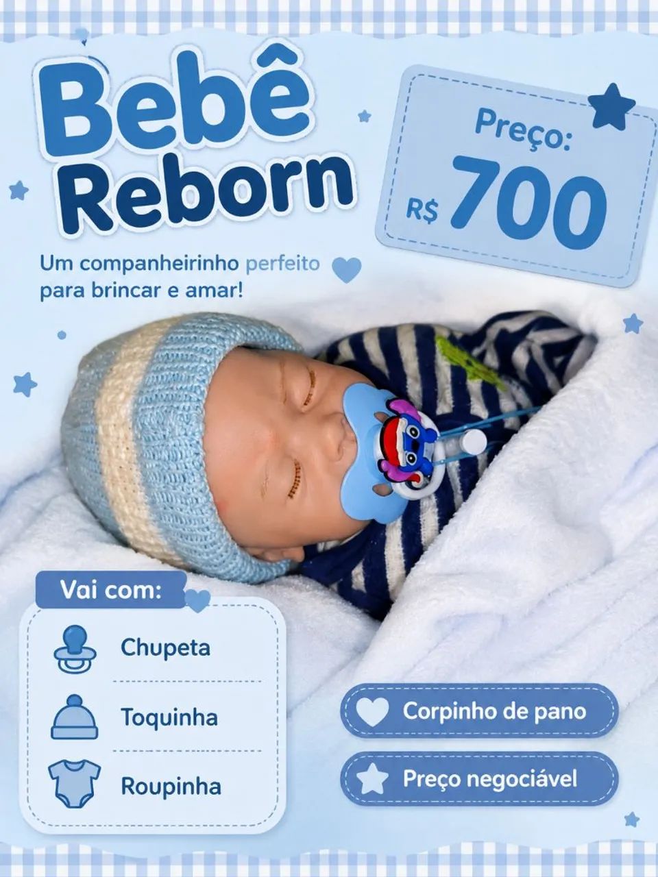 Boneco bebê reborn