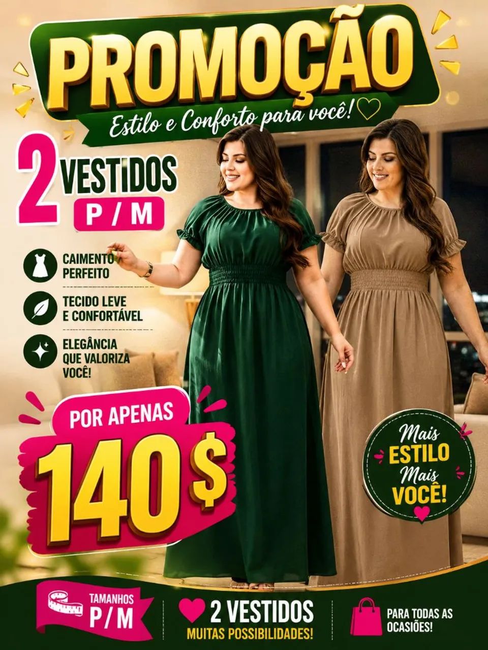 2 vestidos P/M 