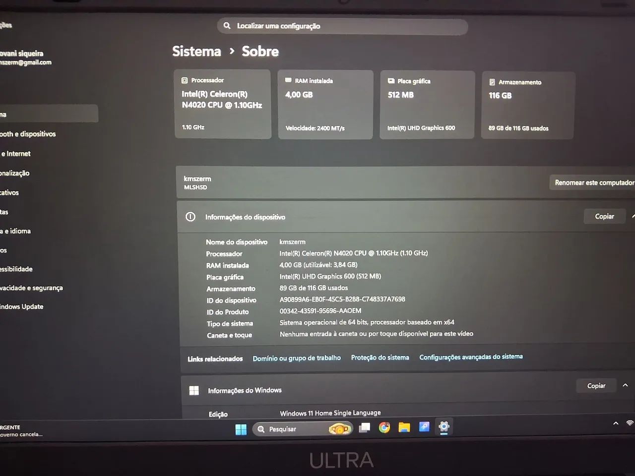 Notebook moderno Windows 11 para estudo/trabalho - Foto 2