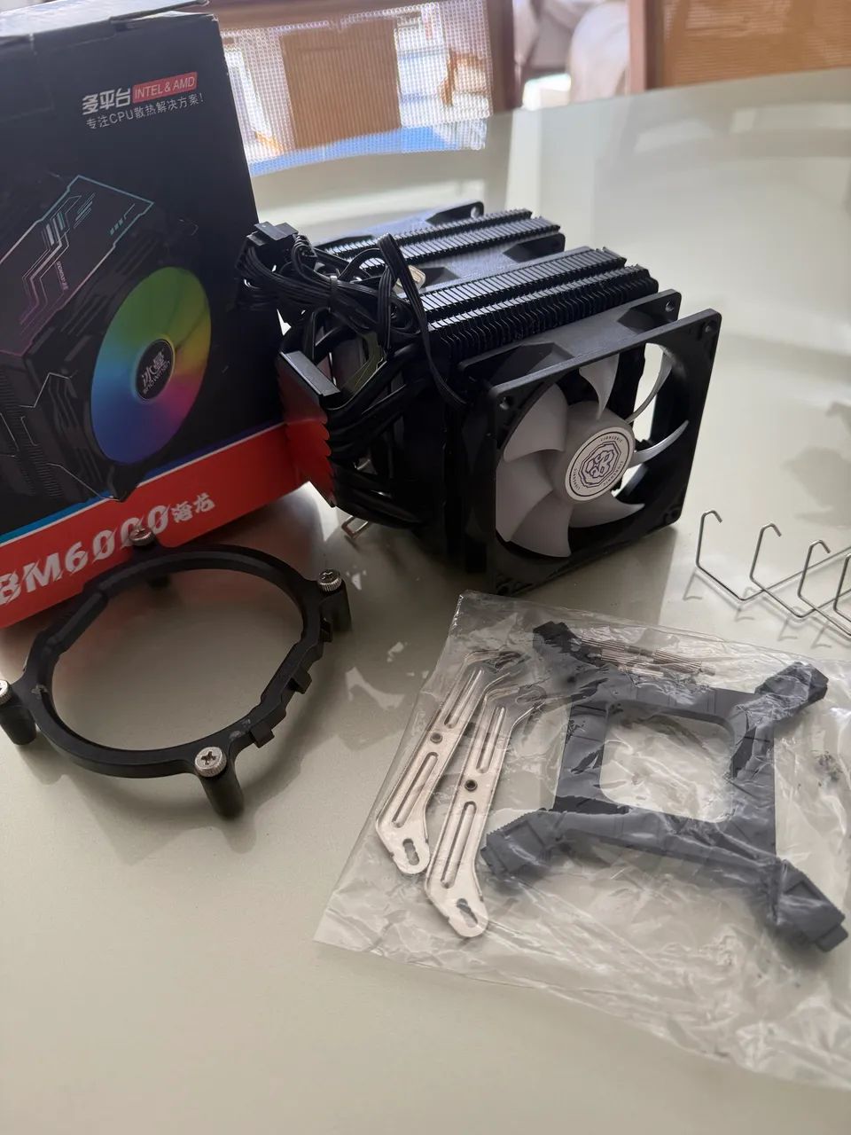 SUPER CPU COOLER SNOWMAN BM6000 6 HEATPIPES 2 FANS - Foto 3