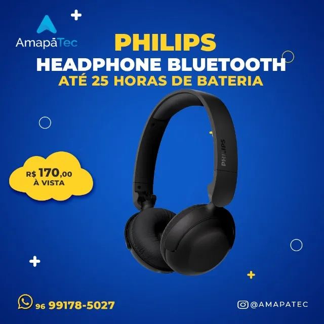 Headphone Philips Até 25 horas de Autonomia