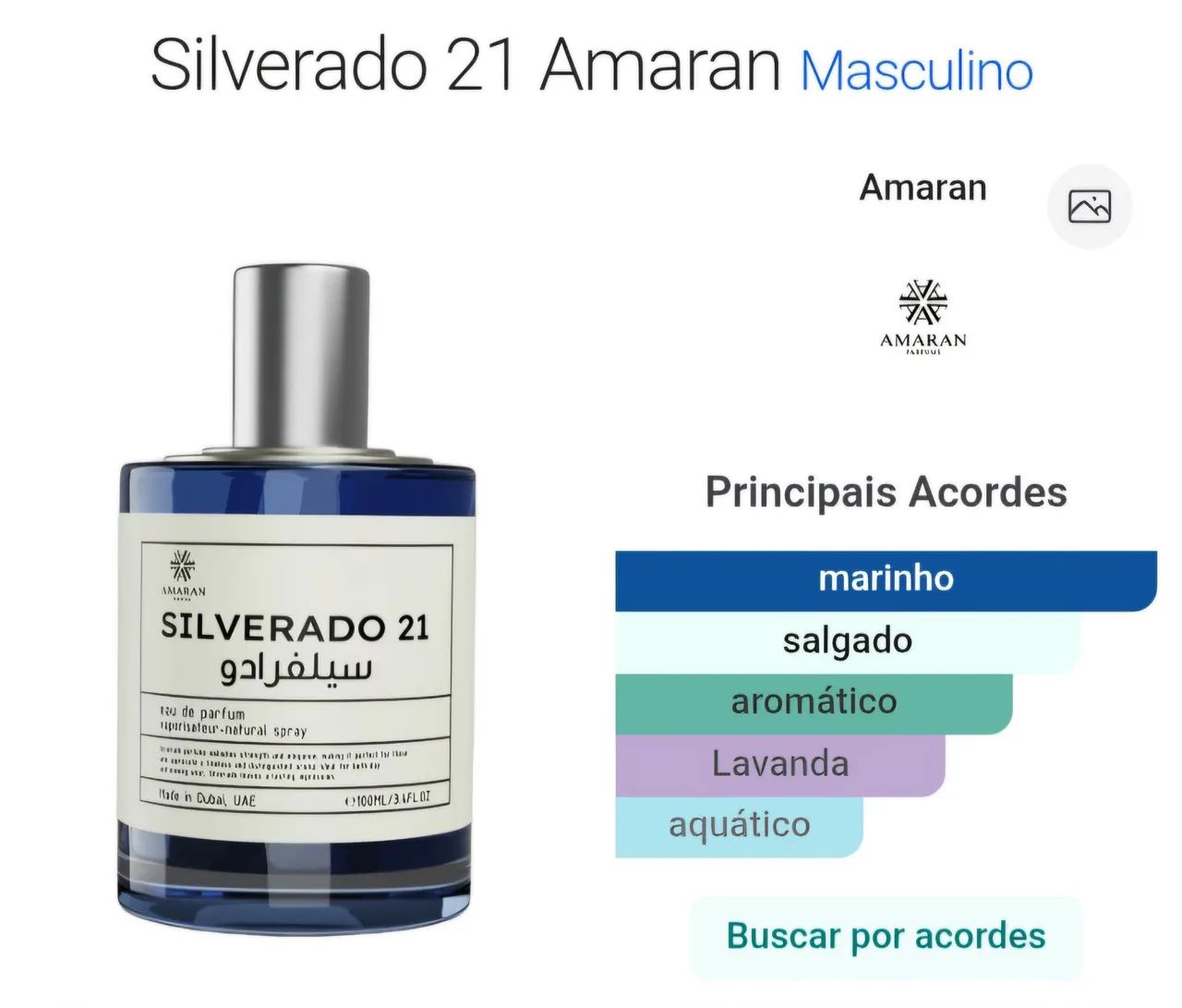 Perfume Árabe Silverado 21 (Invictus Legend) 100ml  - Foto 2