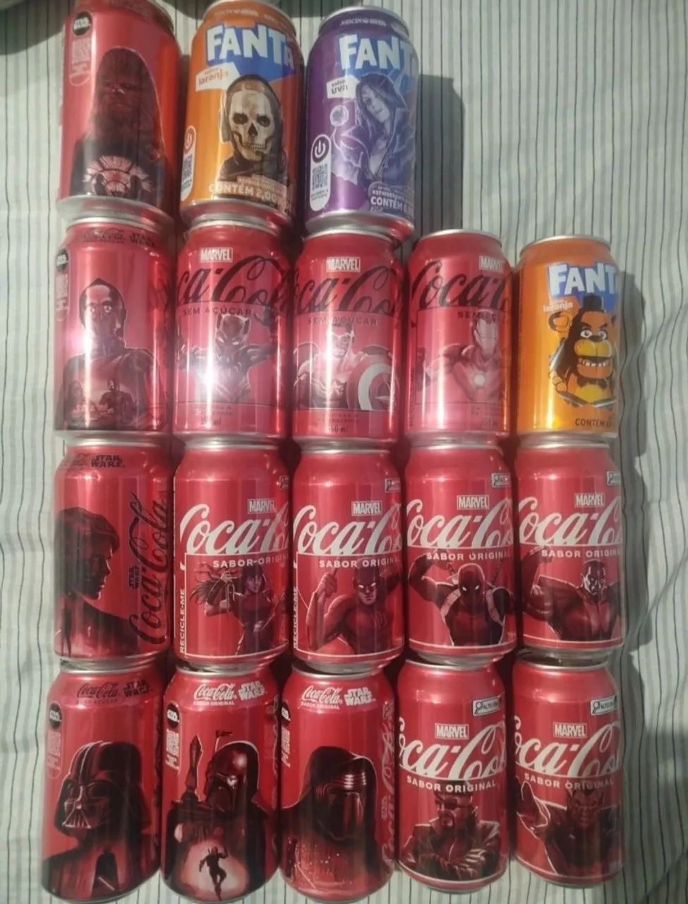 Latinhas da coca cola colecionáveis 