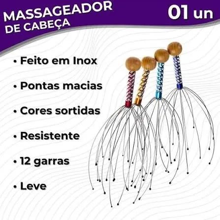 10 Massageadores de Cabeça 12 pontas - Foto 5