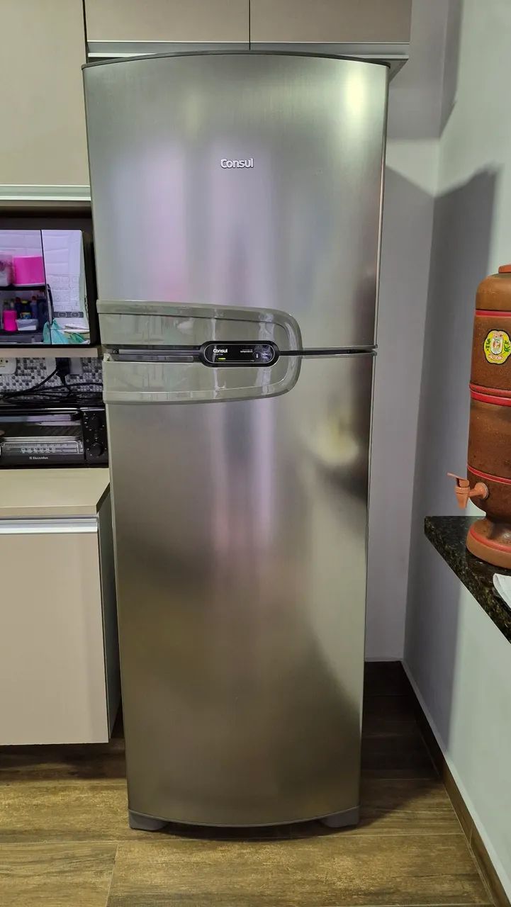 Refrigerador Consul Frost Free Duplex 386L Inox 110V CRM43NK