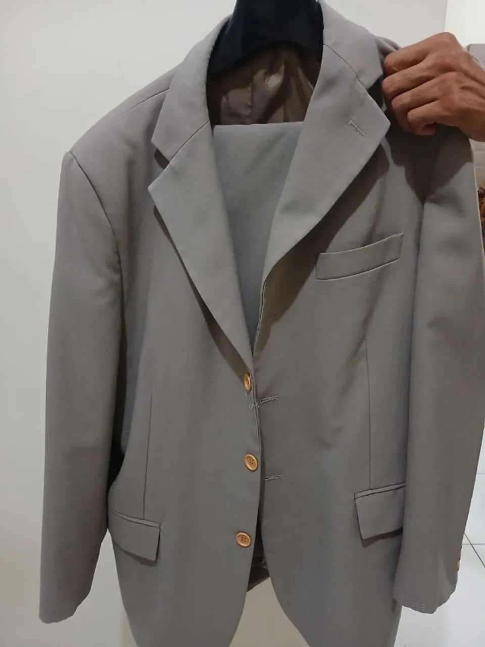 Terno Masculino Completo Cinza - Paletó 50 / Calça 42