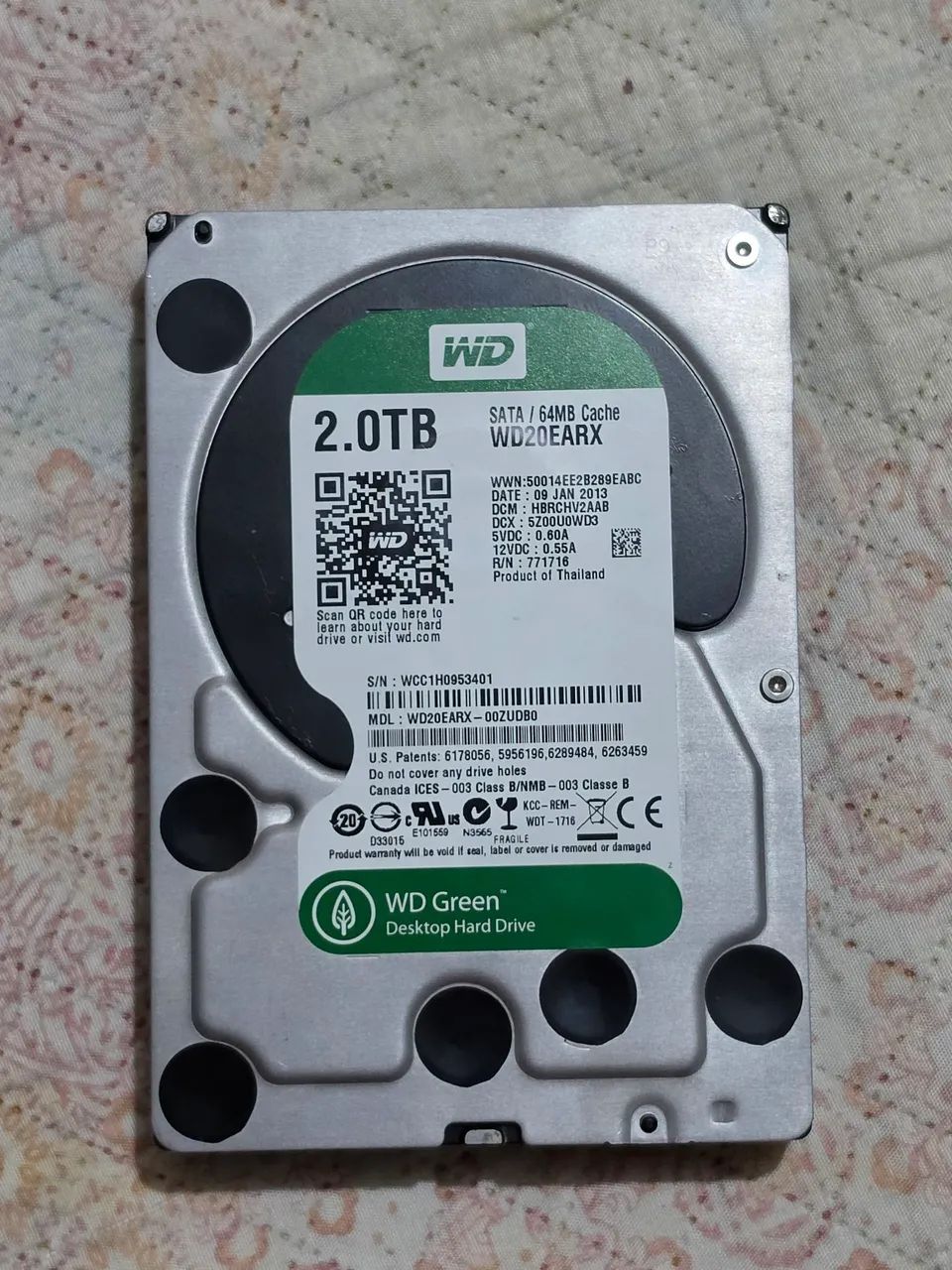 HD 2TB WD 100% SAUDÁVEL 