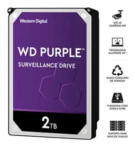 HD 2TB WD Purple WD23PURZ / Intelbras - WZetta