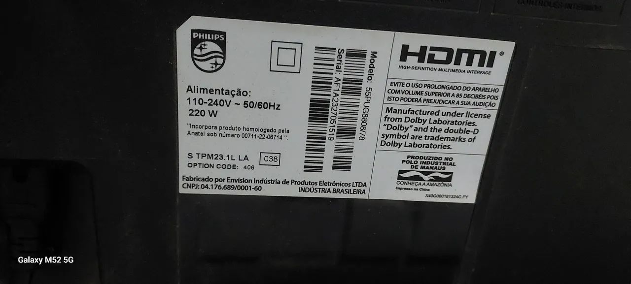 Tv 4k 120hz Android 55p The one philips.  - Foto 4