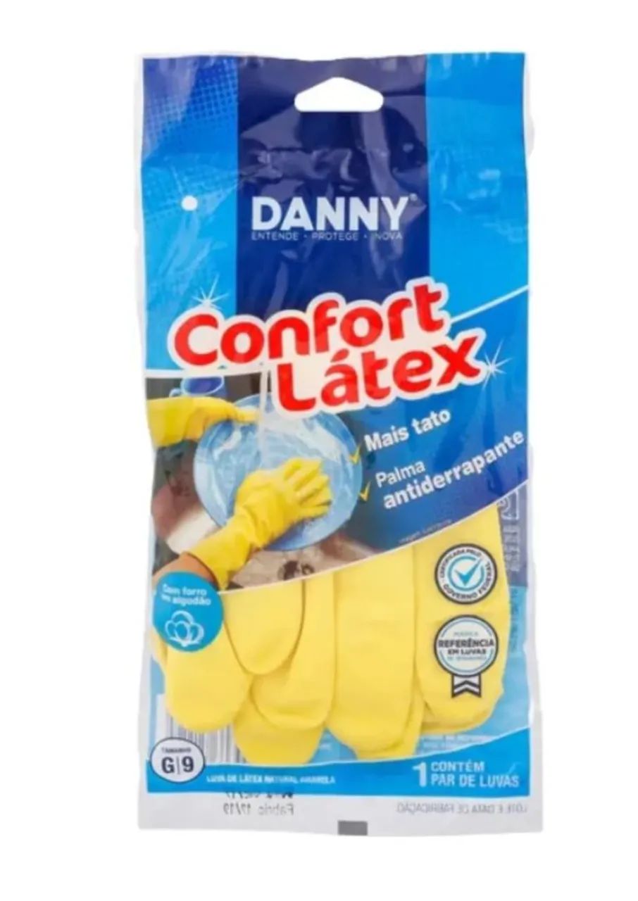 Luva borracha confort látex Danny tamanho G 