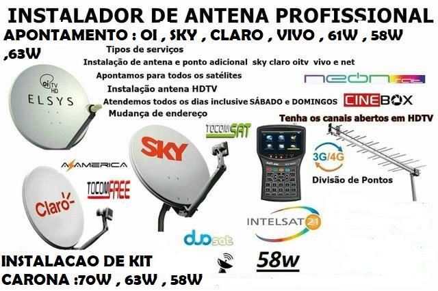 Instalacao instalacao oi , sky , vivo , claro