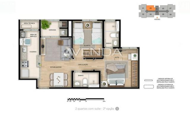2 dormitórios sendo 1 suíte, com varanda - Localizado no Ecoville - Foto 14