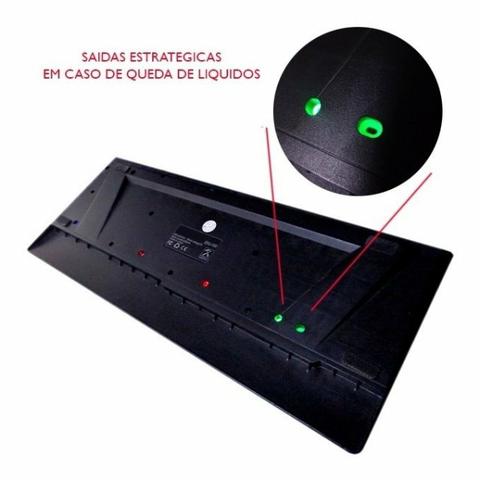 Teclado Gamer Semi Mecânico Led Usb - Foto 2