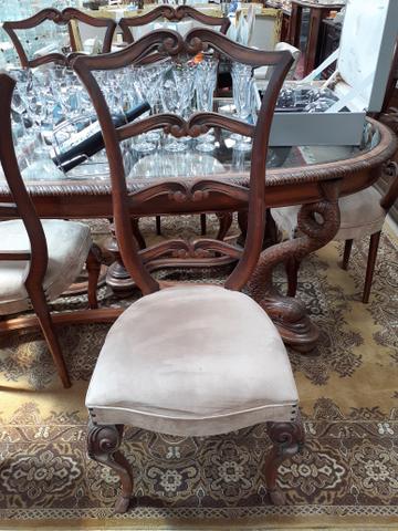 MESA ANTIGA EM CEREJEIRA COM 6 CADEIRAS Mercado das Pulgas *10X parc. - Foto 2
