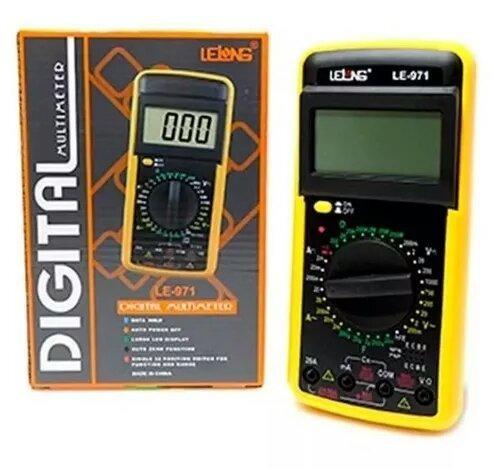 Multimetro Digital De Tela Grande Lelong C/ Suporte E Bateria