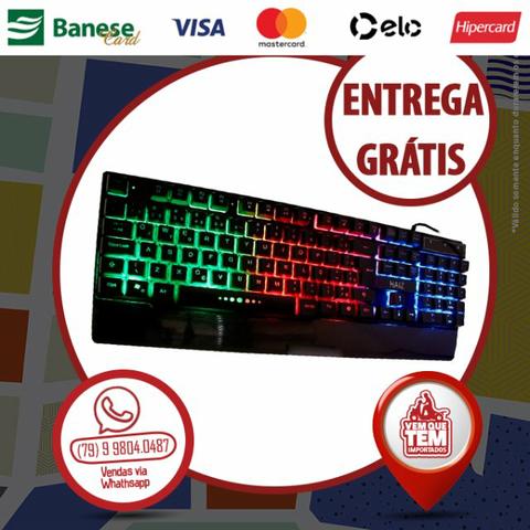 Teclado Gamer Semi Mecânico Led Usb