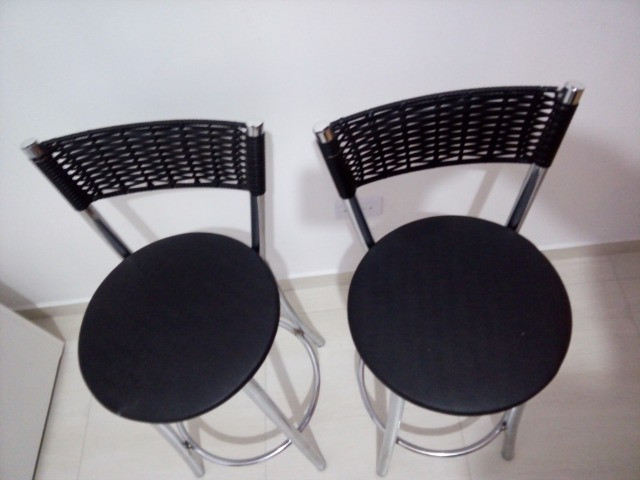 Kit com 2 Banquetas cromadas - Foto 2