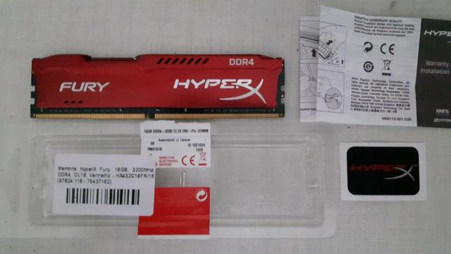 Memória Hyperx Fury 16gb 3200mhz Ddr4 Vermelho - HX432C18FR/16 - Foto 3
