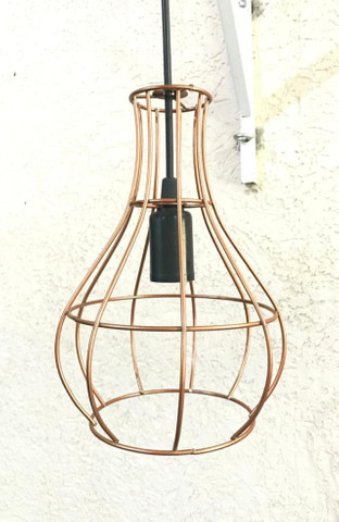 Lustre Pendente Luminaria Retro Aramado Gota Moderno - Foto 3