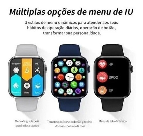 Smartwatch Relogio Inteligente Hw16 44mm Azul - Foto 2