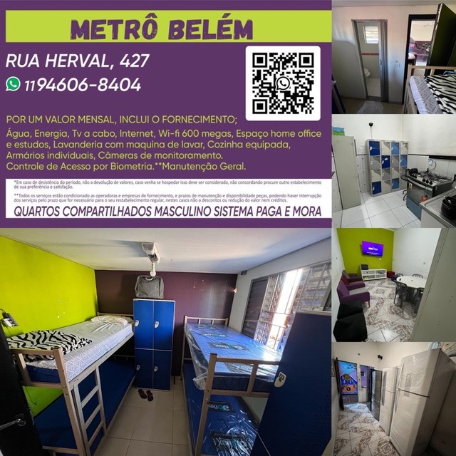 650 metros do Metrô Belém (8 minutos a pé)