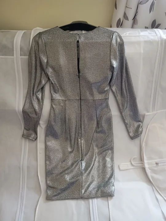 Vestido Unicke  prata - Perfeito para festas! - Foto 4