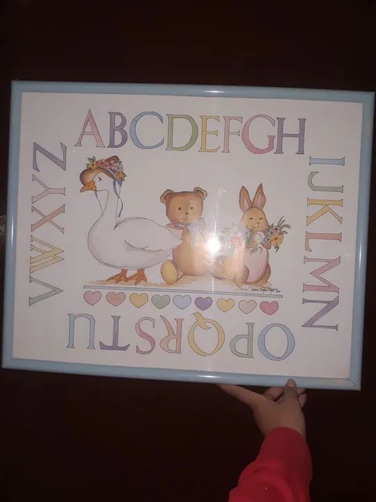 Quadro Infantil Educativo do Alfabeto - Edição Americana 1991.