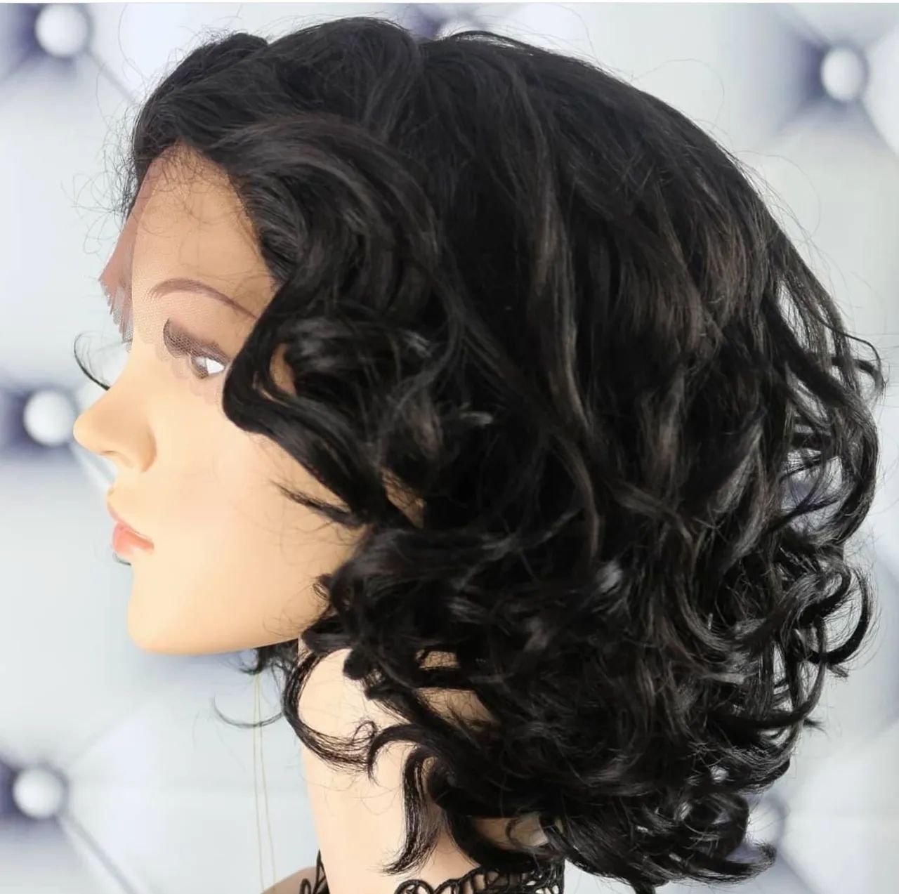 Peruca Lace Front Preta 1B - Foto 4