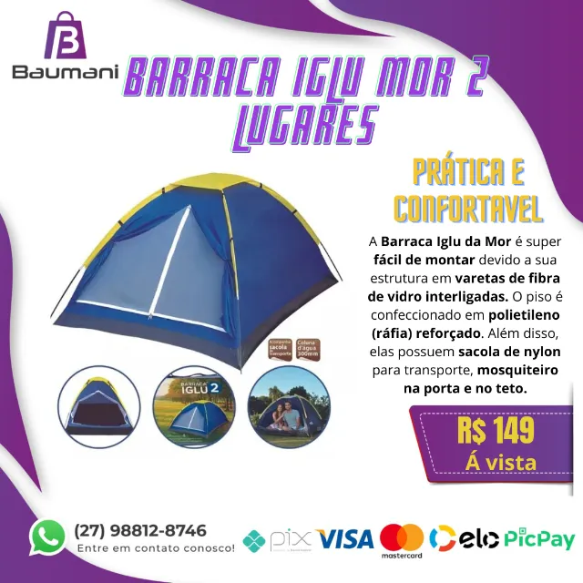 Barraca Acampamento Iglu 2 Pessoas