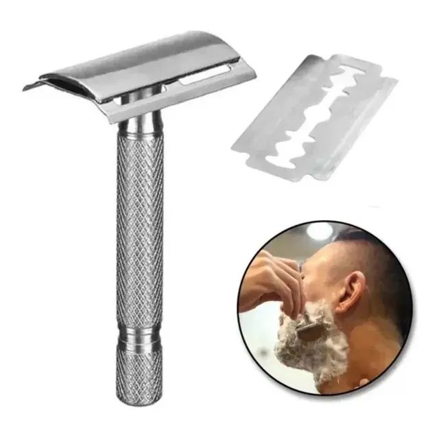 Barbeador navalha metal Cabeça Flexível E Lâmina Cabo Desmontável barba e cabelo