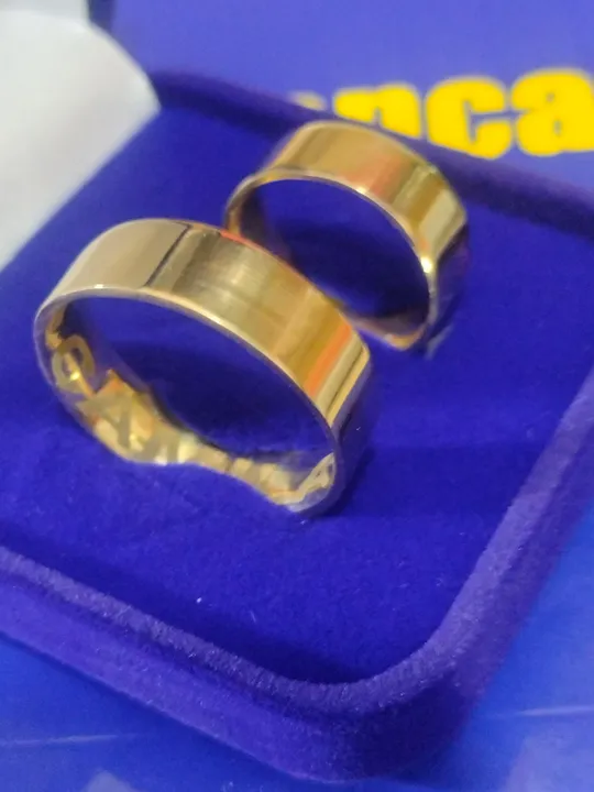 Par Alianças Ouro 18 K Anatômicas 15,55 Gramas 7 mm Maciços
