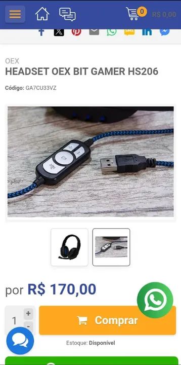 HEADSET OEX BIT GAMER HS206 - Foto 3