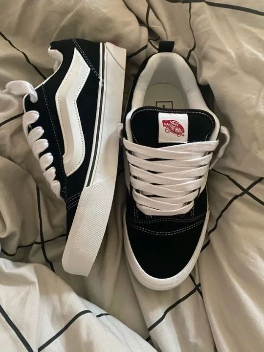 Tênis Vans Knu Skool Black White Ori - Foto 2